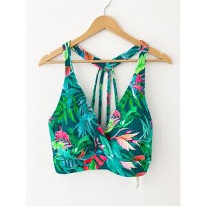Next By Athena 25 Min Sports Bra Bikini Top NWT 38 B/C Kalani Deep Lake Floral